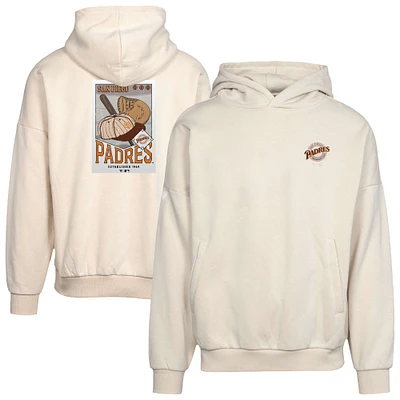 Men's Levelwear Khaki San Diego Padres Contact Pro Card Pullover Hoodie
