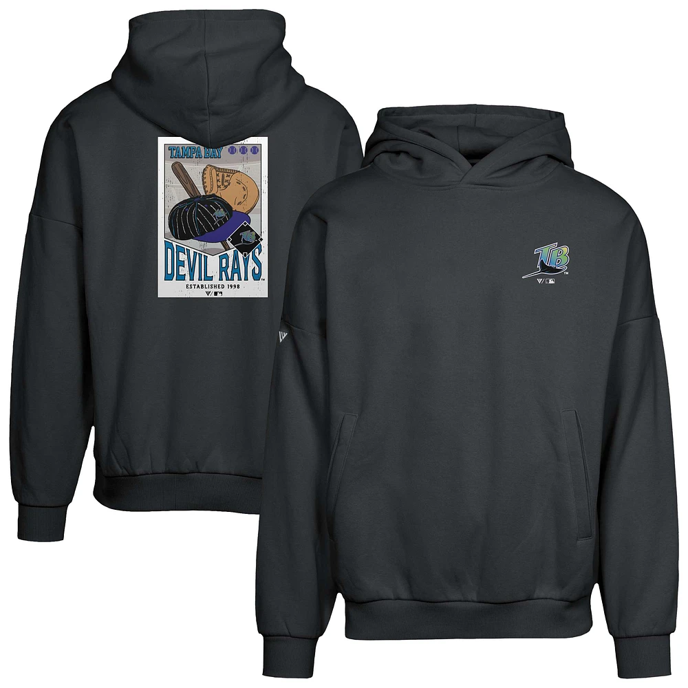 Men's Levelwear Black Tampa Bay Rays Contact Pro Card Pullover Hoodie