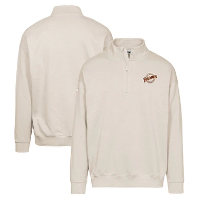 Men's Levelwear Khaki San Diego Padres Murray Core Logo Quarter-Zip Pullover Top