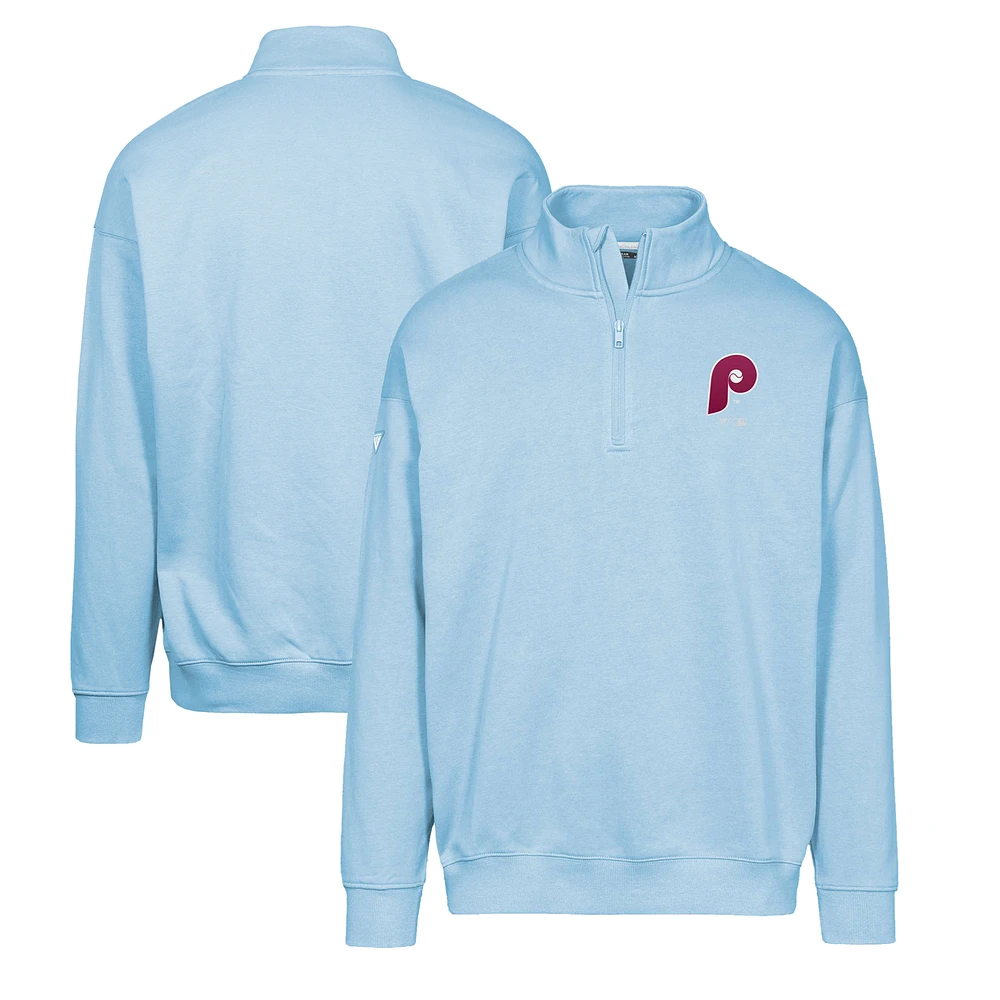 Men's Levelwear Light Blue Philadelphia Phillies Murray Core Logo Quarter-Zip Pullover Top
