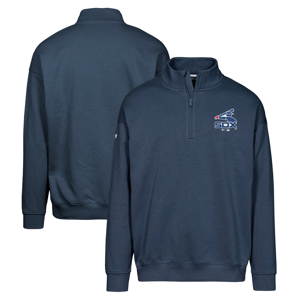 Men's Levelwear Navy Chicago White Sox Murray Core Logo Quarter-Zip Pullover Top