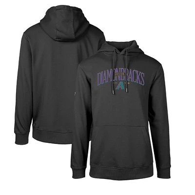 Men's Levelwear Black Arizona Diamondbacks Cooperstown Collection Podium Retro Spellout Pullover Hoodie