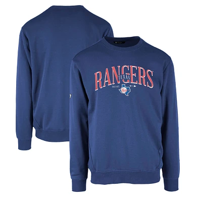 Men's Levelwear Royal Texas Rangers Zane Cooperstown Collection Retro Spellout Pullover Sweatshirt