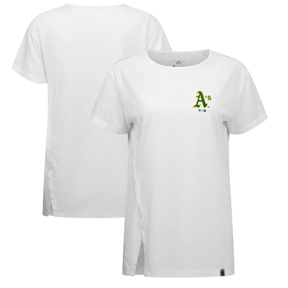 Women's Levelwear White Athletics Influx Cooperstown Core Logo T-Shirt