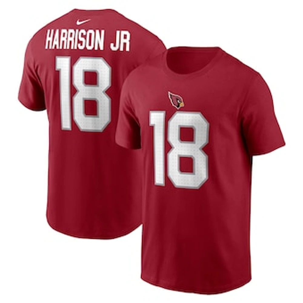 Men's Nike Marvin Harrison Jr. Cardinal Arizona Cardinals Name & Number T-Shirt