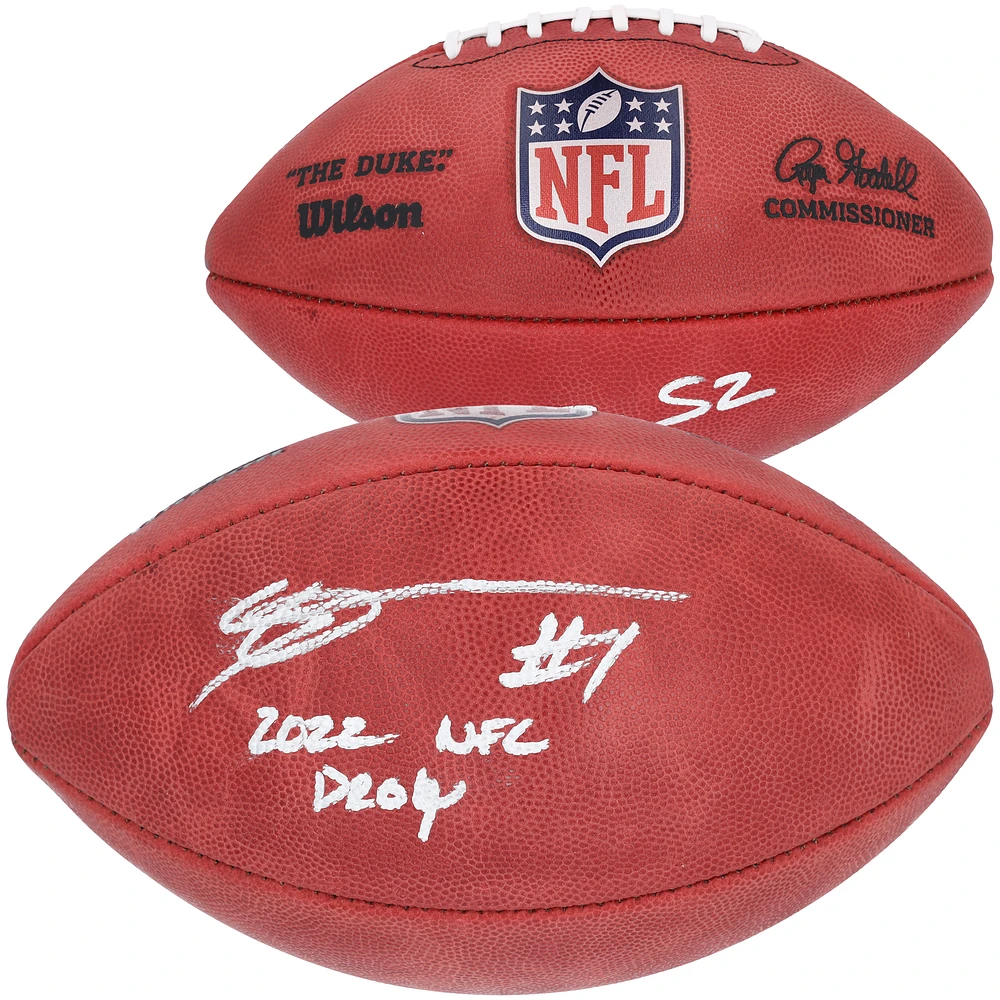 Ahmad Sauce Gardner New York Jets Autographed Wilson Duke Full Color Football with "2022 NFL DROY" Inscription