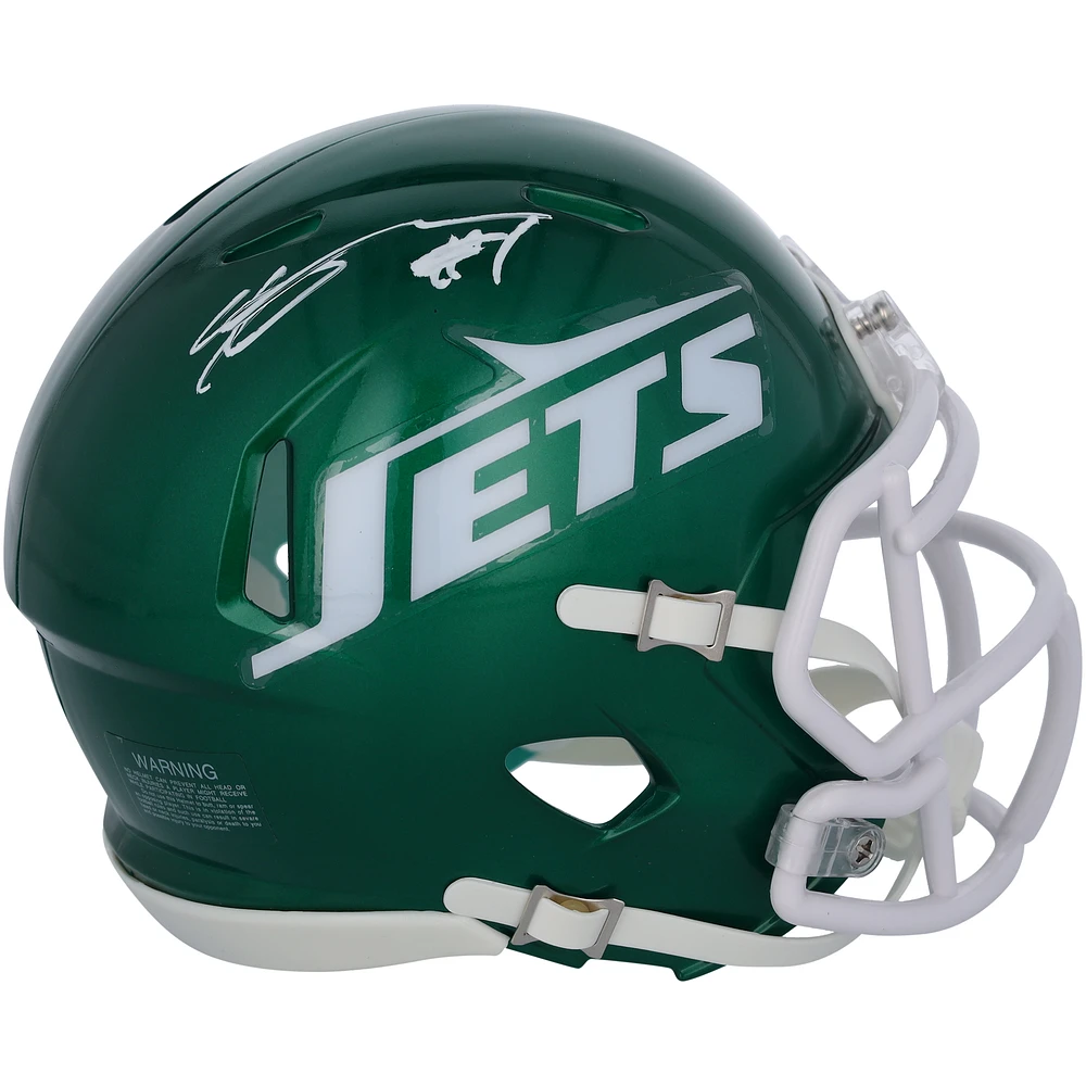 Ahmad Sauce Gardner New York Jets Autographed 2023 Alternate Tribute Speed Mini Helmet