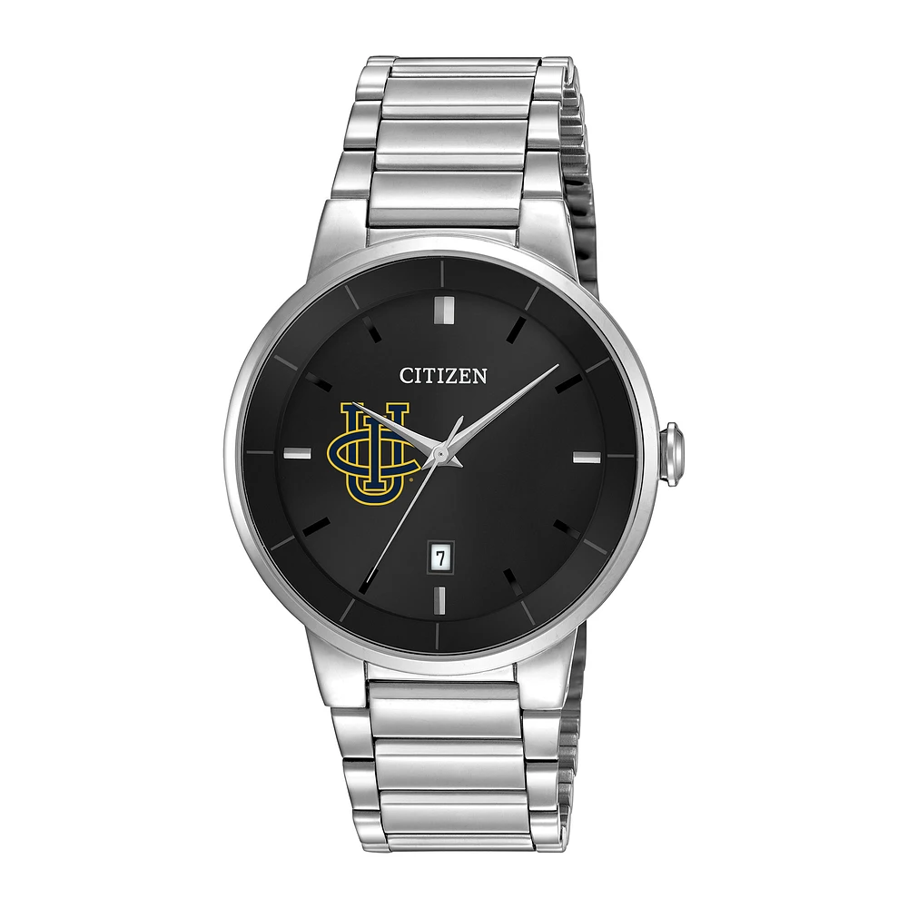 Men's Citizen Watch Silver UC Irvine Anteaters Black Dial Stainless Steel Watch
