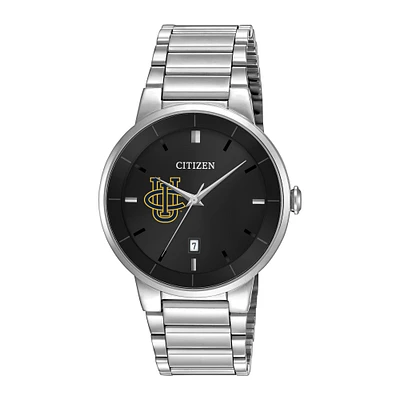 Men's Citizen Watch Silver UC Irvine Anteaters Black Dial Stainless Steel Watch