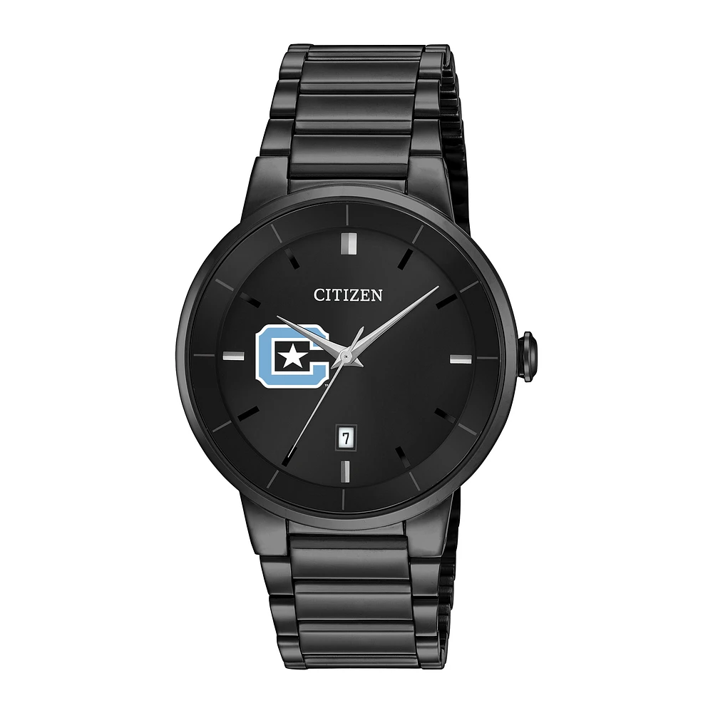 Men's Citizen Watch Citadel Bulldogs Black Dial Stainless Steel Watch