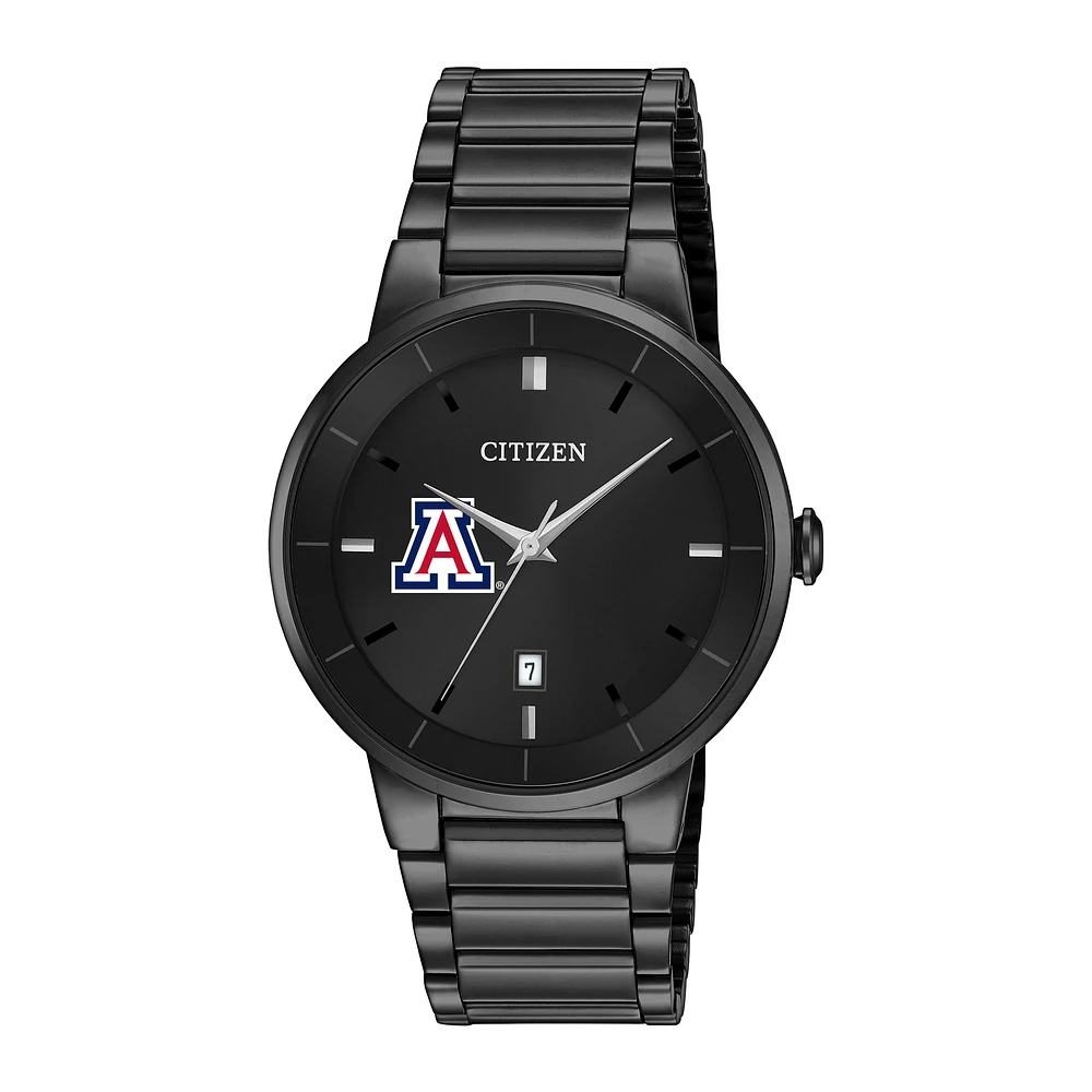 Men's Citizen Watch Arizona Wildcats Black Dial Stainless Steel Watch
