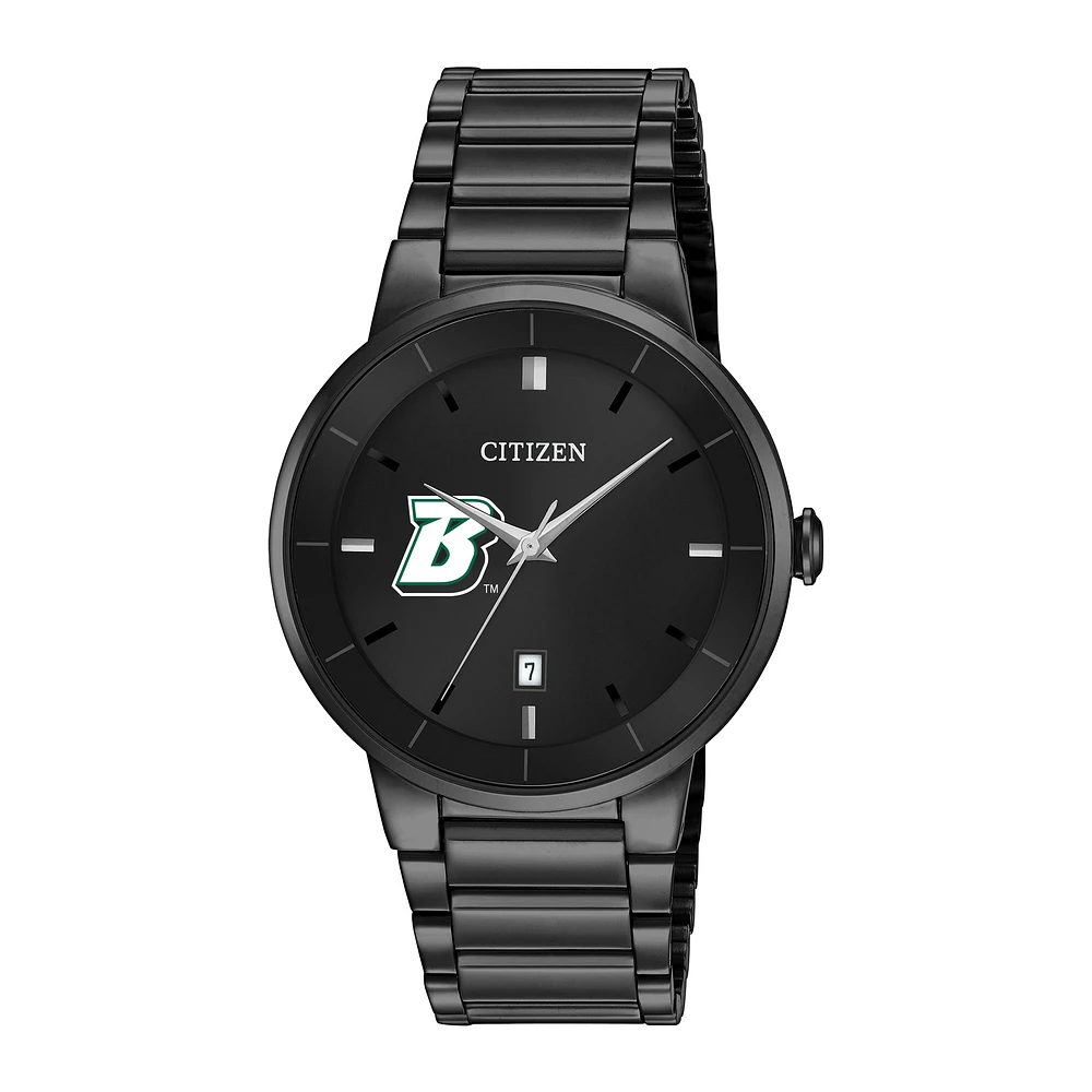 Men's Citizen Watch Binghamton Bearcats Black Dial Stainless Steel Watch