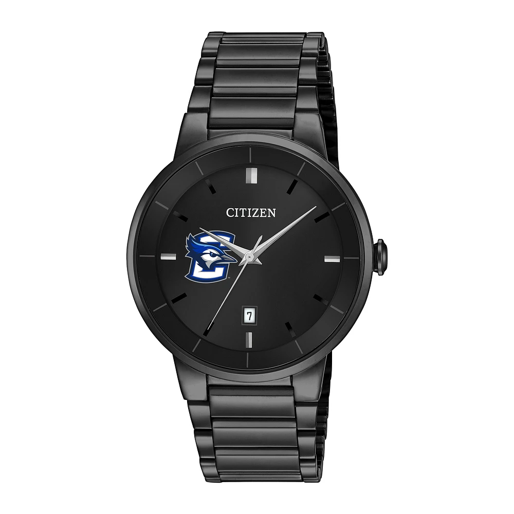 Men's Citizen Watch Creighton Bluejays Black Dial Stainless Steel Watch