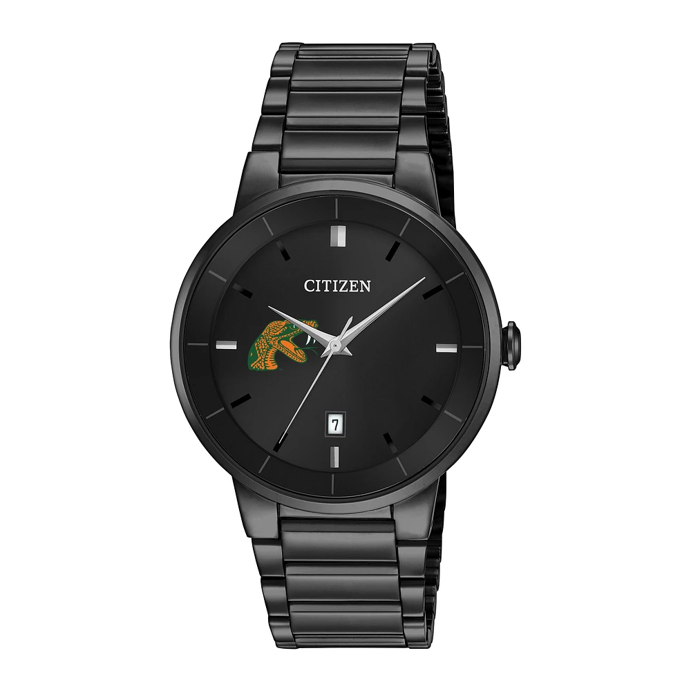 Men's Citizen Watch Florida A&M Rattlers Black Dial Stainless Steel Watch