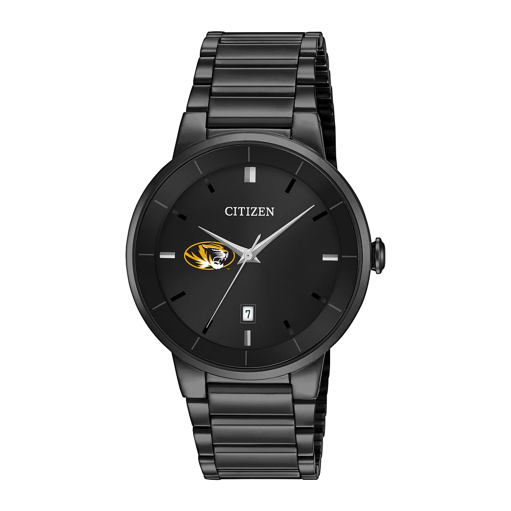 Men's Citizen Watch Missouri Tigers Black Dial Stainless Steel Watch