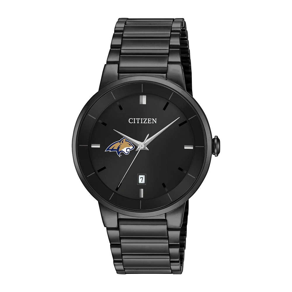 Men's Citizen Watch Montana State Bobcats Black Dial Stainless Steel Watch