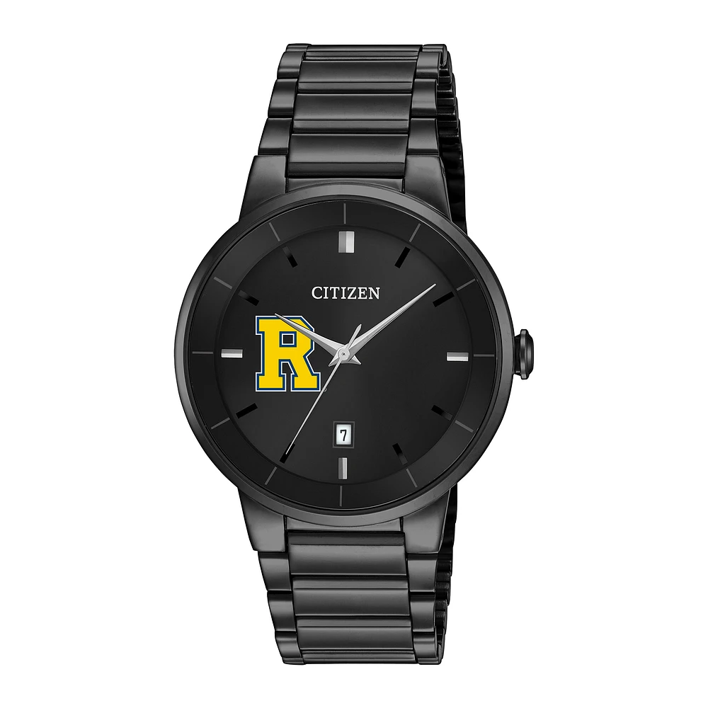 Men's Citizen Watch Rochester Yellow Jackets Black Dial Stainless Steel Watch