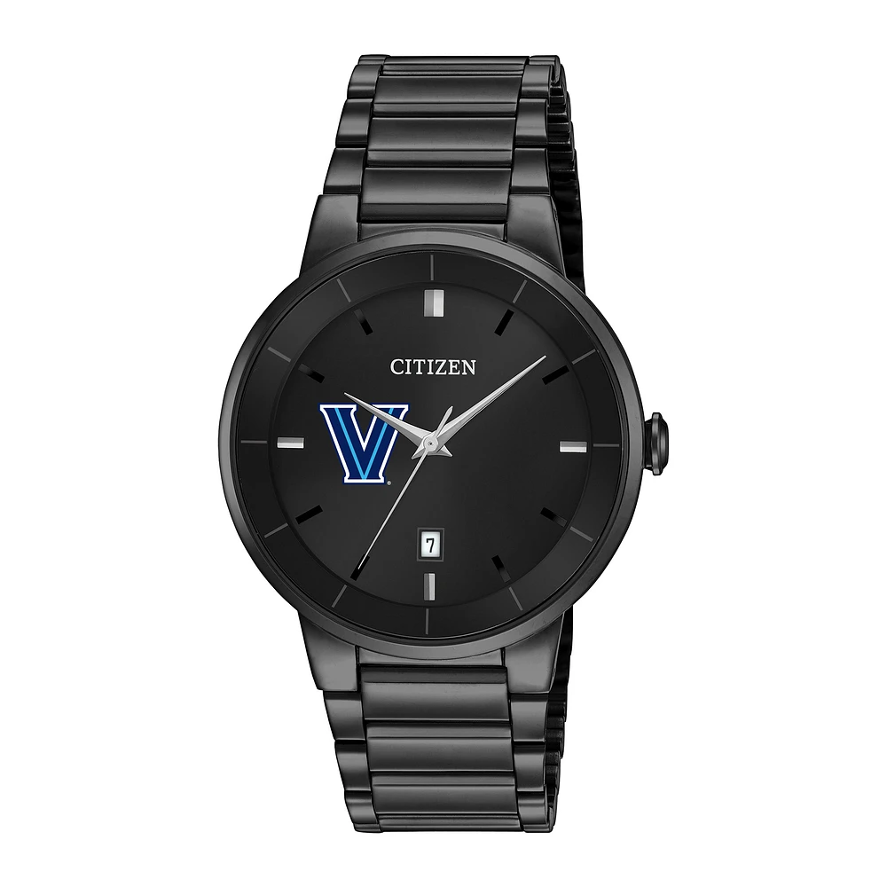Men's Citizen Watch Villanova Wildcats Black Dial Stainless Steel Watch
