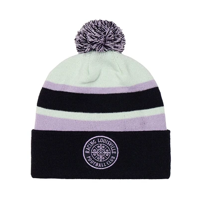 Black Racing Louisville FC Cuffed Knit Hat with Pom