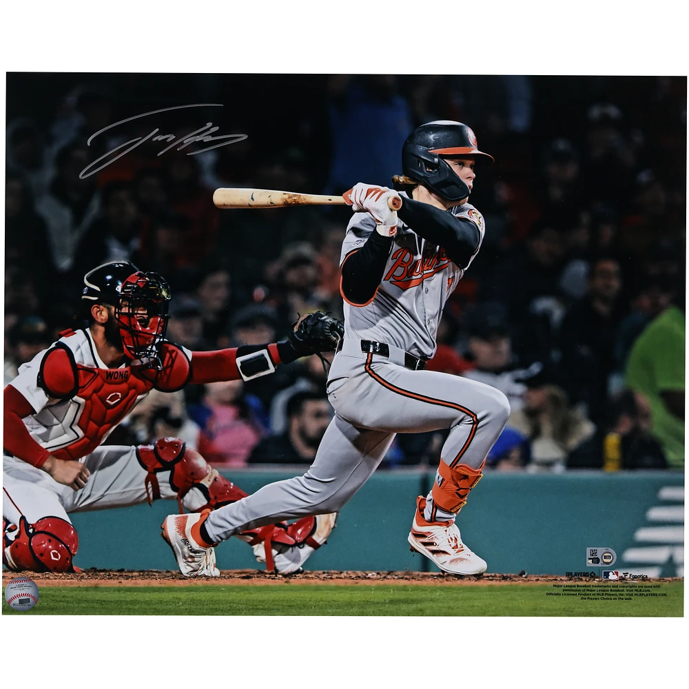 Jackson Holliday Baltimore Orioles Autographed 16" x 20" MLB Debut Photograph
