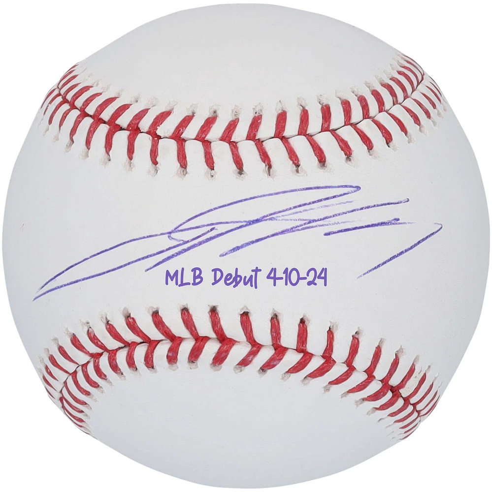 Jackson Holliday Baltimore Orioles Autographed Baseball With "MLB Debut 4-10-24" Inscription