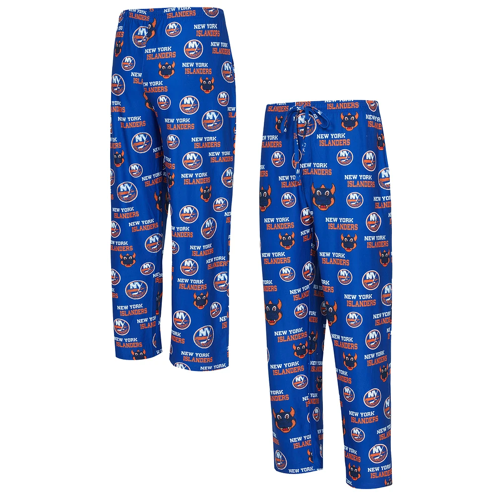 Men's Concepts Sport Royal New York Islanders All Over Print Knit Pants