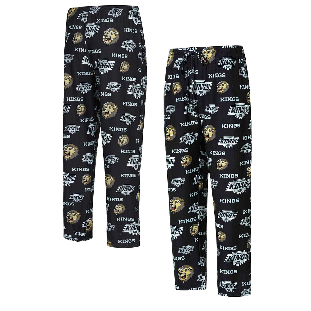 Men's Concepts Sport Black Los Angeles Kings All Over Print Knit Pants