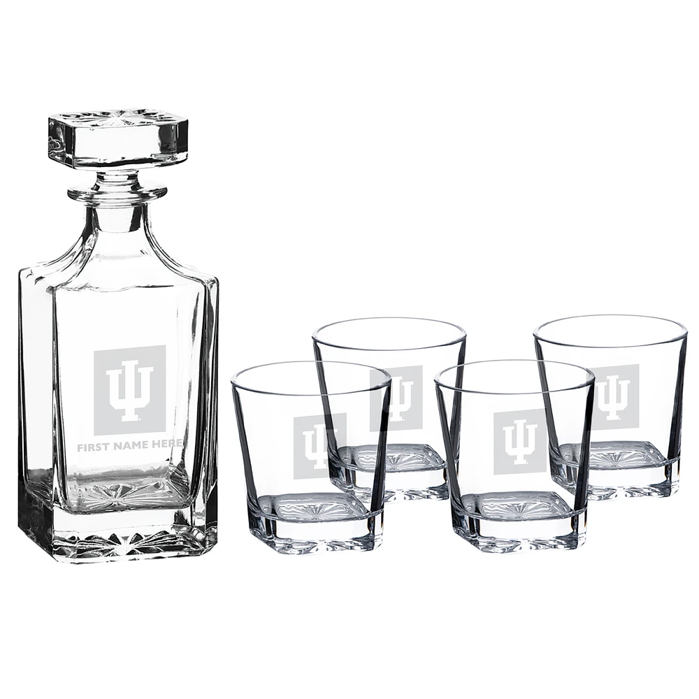 Indiana Hoosiers Five-Piece Personalized Decanter Set