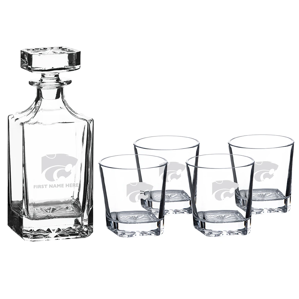 Kansas State Wildcats Five-Piece Personalized Decanter Set