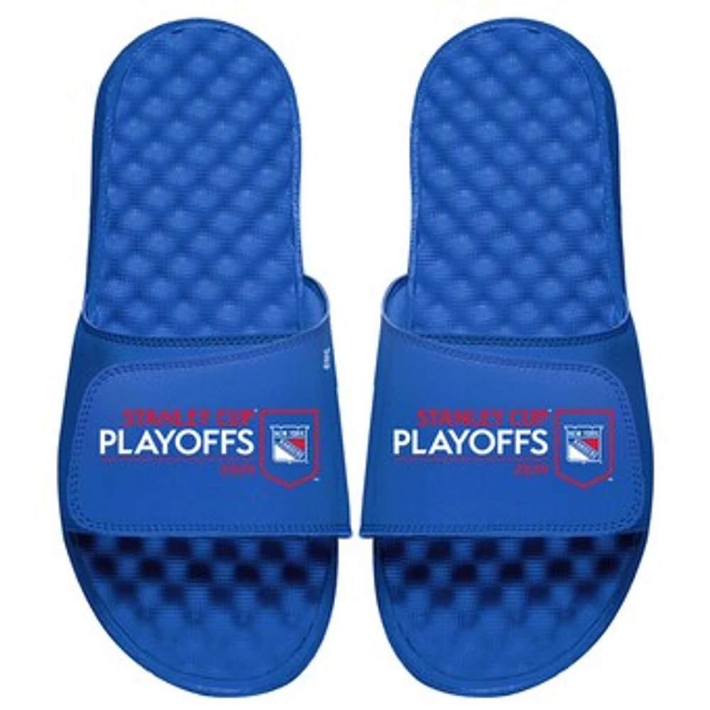 Youth ISlide Blue New York Rangers 2024 Stanley Cup Playoffs Slide Sandals