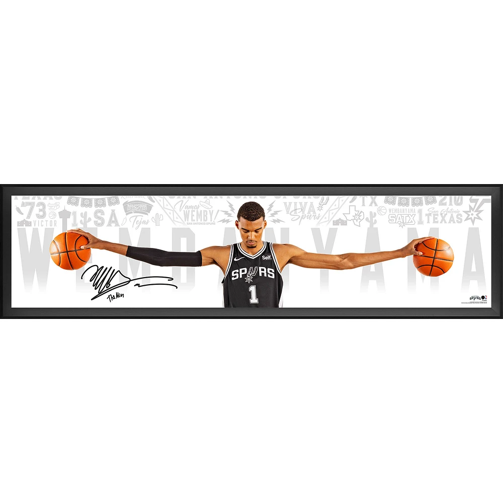 Victor Wembanyama San Antonio Spurs Autographed Framed 84" x 20" Wingspan Photograph with "The Alien" Inscription - Limited Edition of 5