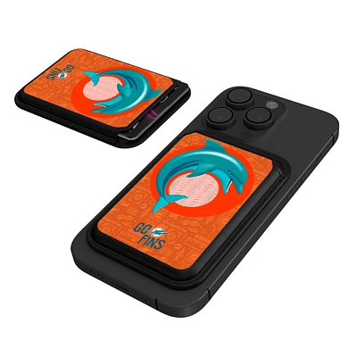 Keyscaper Miami Dolphins Illustrated Magnetic Phone Credit Card Wallet
