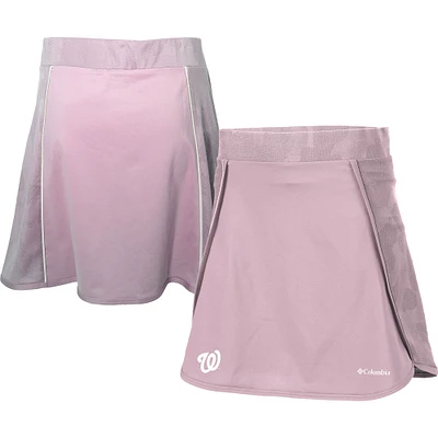 Women's Columbia Pink Washington Nationals Omni-Wick Up Next Golf Skort