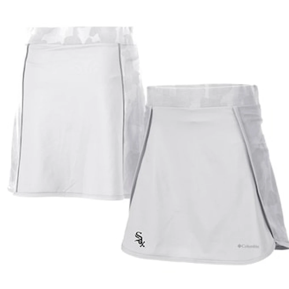 Women's Columbia White Chicago Sox Omni-Wick Up Next Golf Skort