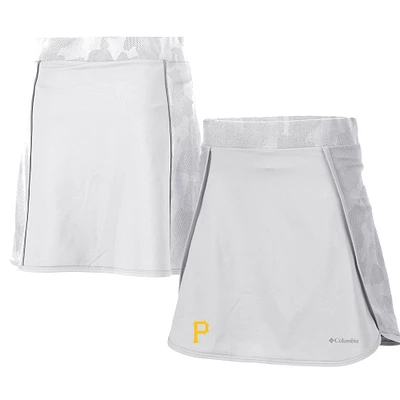 Women's Columbia White Pittsburgh Pirates Omni-Wick Up Next Golf Skort