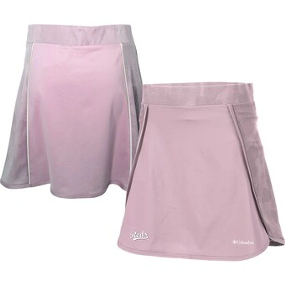 Women's Columbia Pink Cincinnati Reds Omni-Wick Up Next Golf Skort