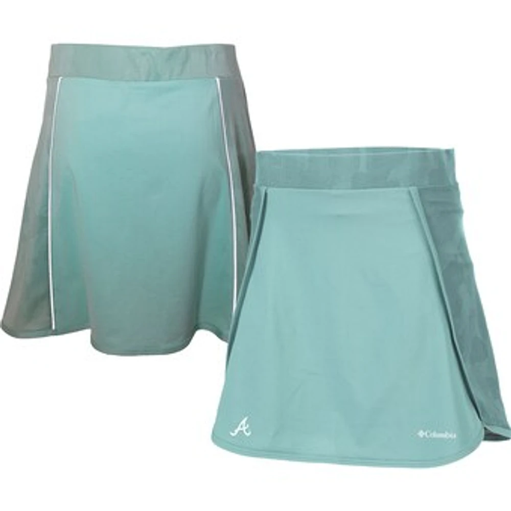 Women's Columbia Teal Atlanta Braves Omni-Wick Up Next Golf Skort