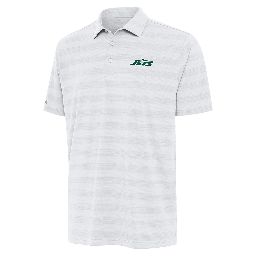 Men's Antigua White New York Jets Tunnel Polo