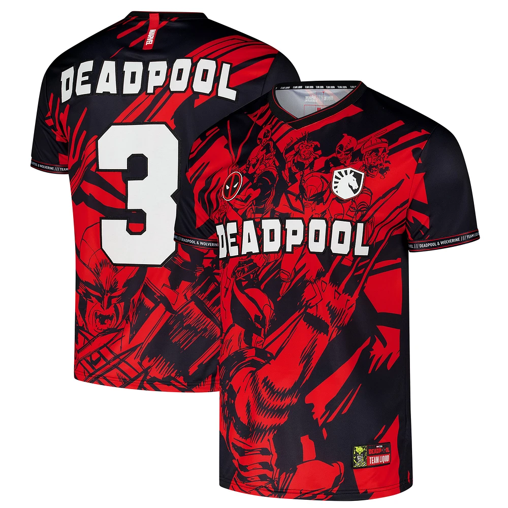 Unisex Team Liquid Red Deadpool Soccer Jersey