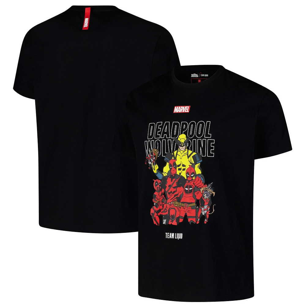 Unisex Team Liquid Black Deadpool & Wolverine T-Shirt