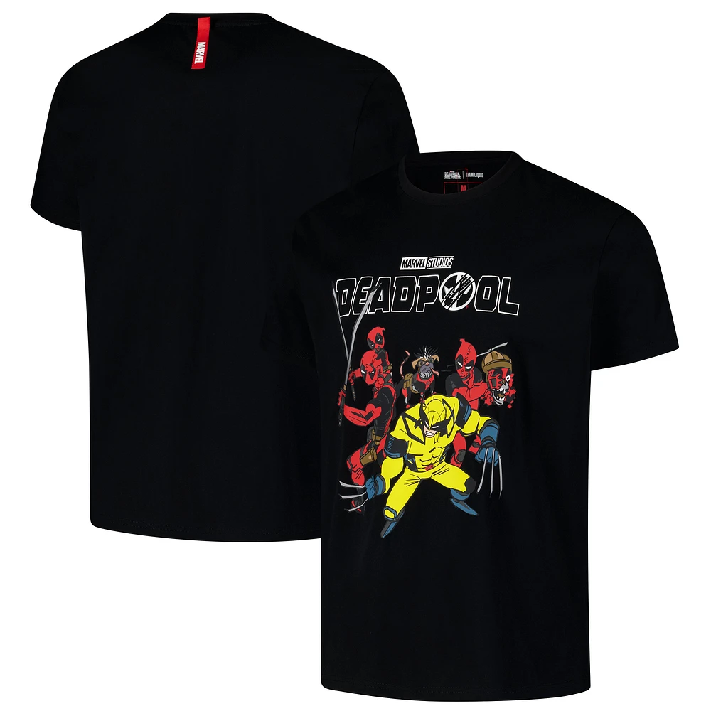 Unisex Team Liquid Black Deadpool & Wolverine Battle Ready T-Shirt