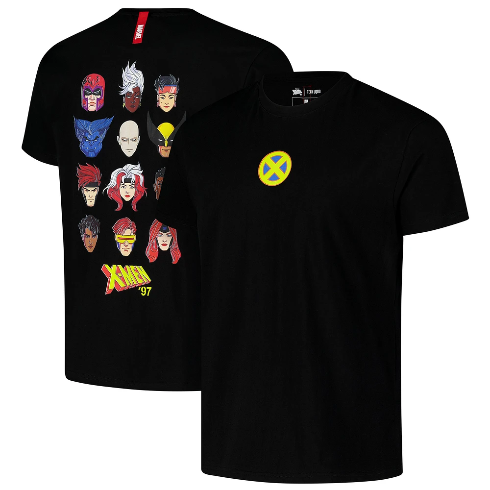 Unisex Team Liquid x Marvel Black X-Men '97 Faces T-Shirt