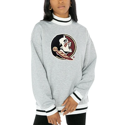 Women's Gameday Couture Gray Florida State Seminoles It To Win Sporty Pullover Sweatshirt