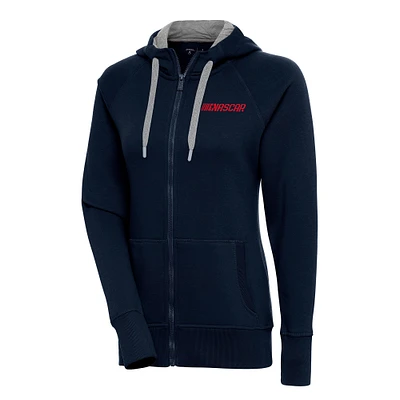 Women's Antigua Navy NASCAR Patriotic Victory Full-Zip Hoodie