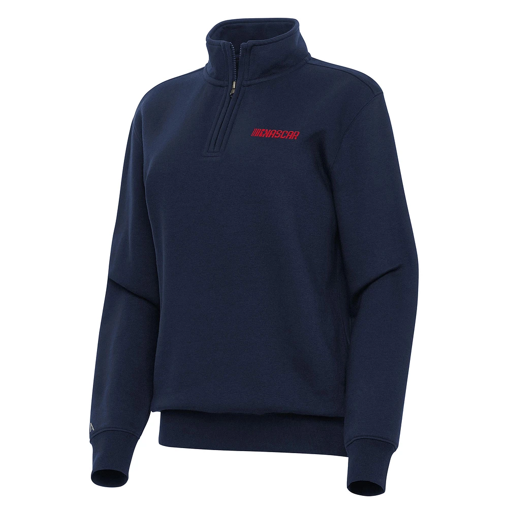 Women's Antigua Navy NASCAR Patriotic Victory Quarter-Zip Jacket