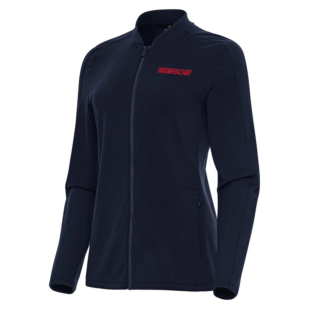 Women's Antigua Navy NASCAR Patriotic Continual Full-Zip Jacket