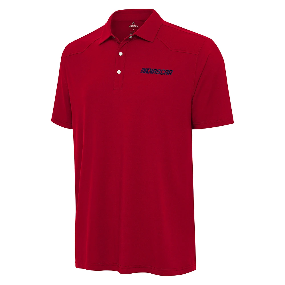 Men's Antigua Red NASCAR Patriotic Western Polo