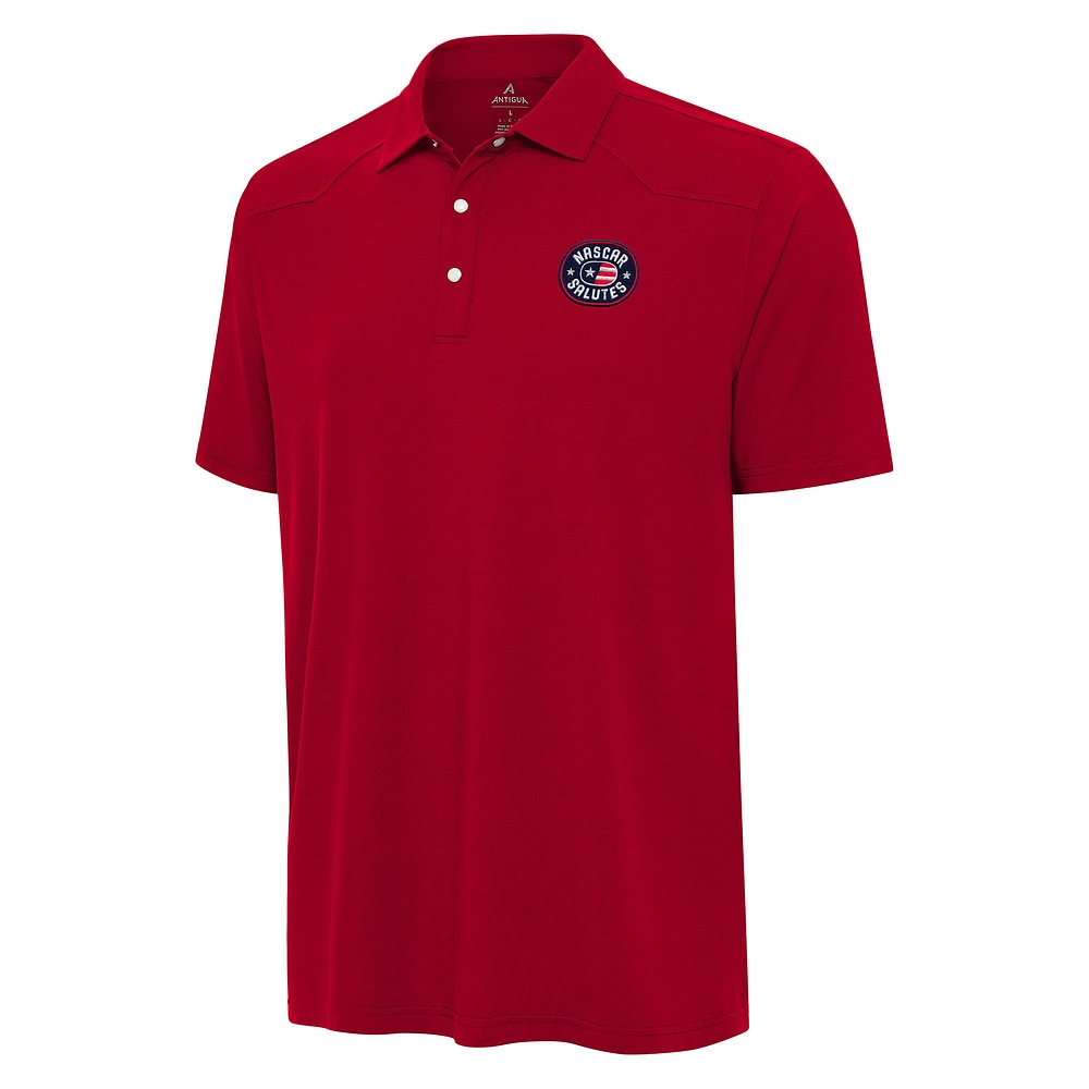 Men's Antigua Red NASCAR Salutes Western Polo