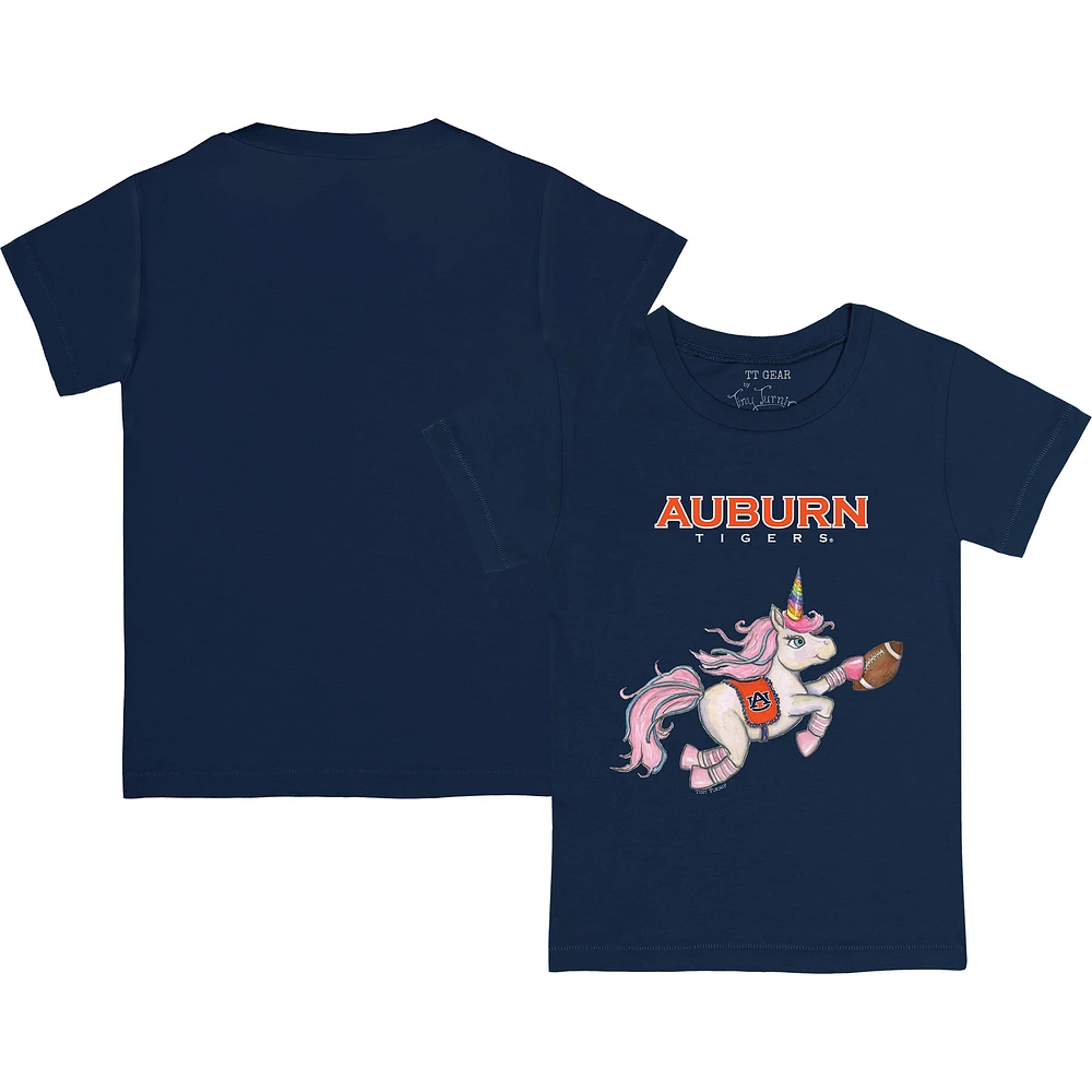 Youth Tiny Turnip Navy Auburn Tigers Unicorn T-Shirt