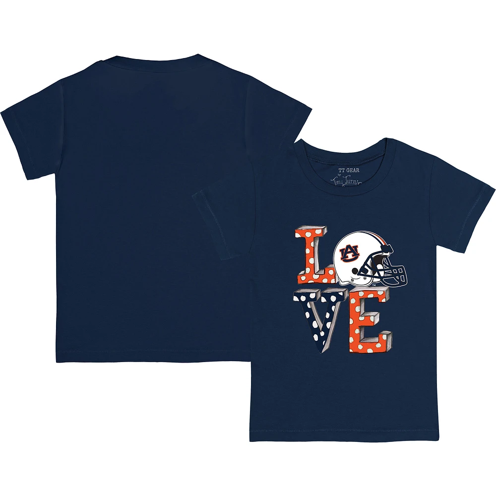 Youth Tiny Turnip Navy Auburn Tigers Love T-Shirt